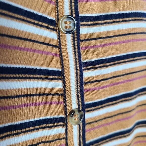 Pink Rose Striped Button Up - Picture 4 of 8